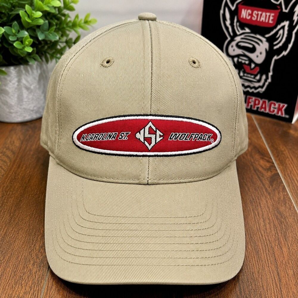 Vintage NC State Wolfpack Hat Top Of The World Khaki Adjustable NCAA Cap
